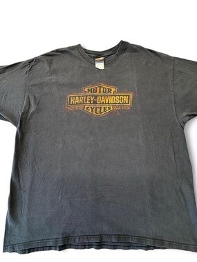 Harley-Davidson Monterey Bay Men's Black Logo Crewneck T-Shirt. 2XL BK1